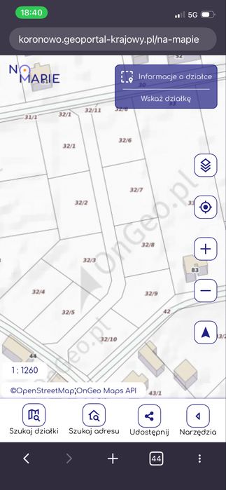 Działki budowlane z warunkami Koronowo - Stary  Dwór. 120zł/m2