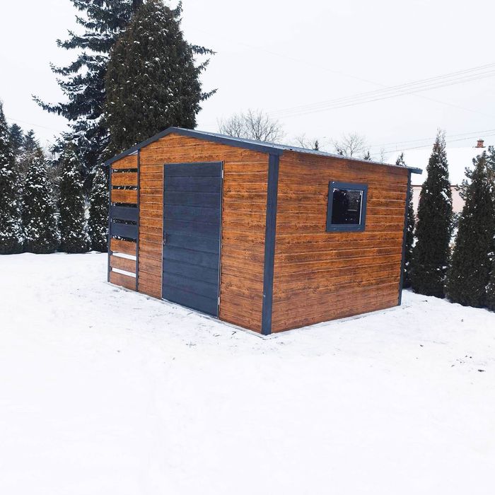 Domek Ogrodowy Schowek 2,5x2 wiata 1x2 okno drewnopodobny 2x2 ID435