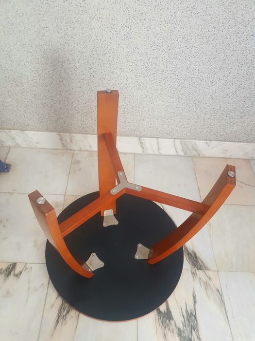 Mesa Apoio Redonda  Cerejeira Maciça 51 CM64550636771586123