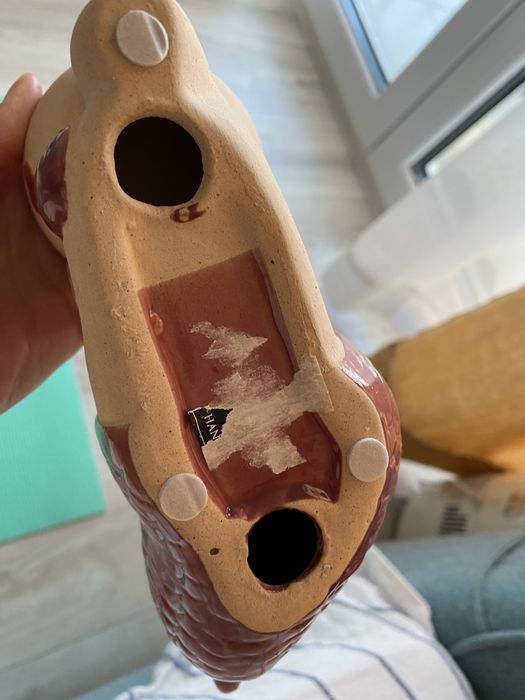 Gliniana syrenka figurka miseczka doniczka