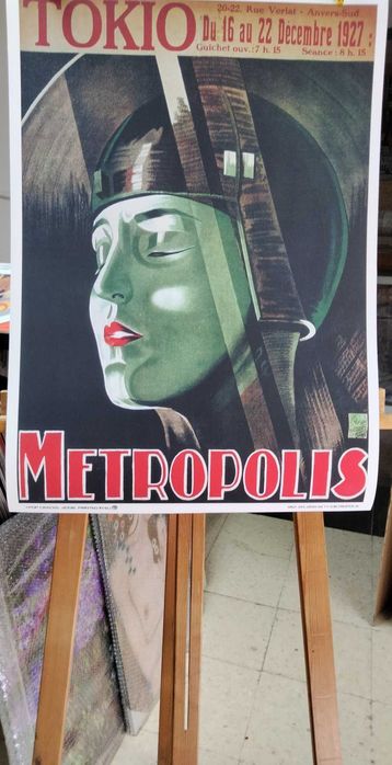 Poster  Metropolis de Fritz Lang  (TOKIO - 1927) art déco