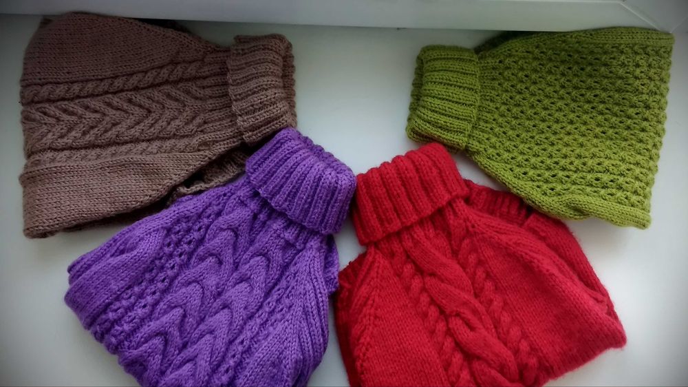 Светр кофта світшот бобка одяг для на собак котів (ручна вязка)