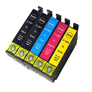 Pack of 5 Compatible Epson 29XL Ink Cartridges (T2991, T2992, T2993, T2994)64297935606786121