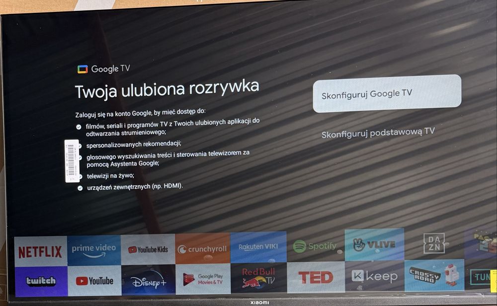 Tv xiaomi 32 smart tv google tv netflix youtube nowy