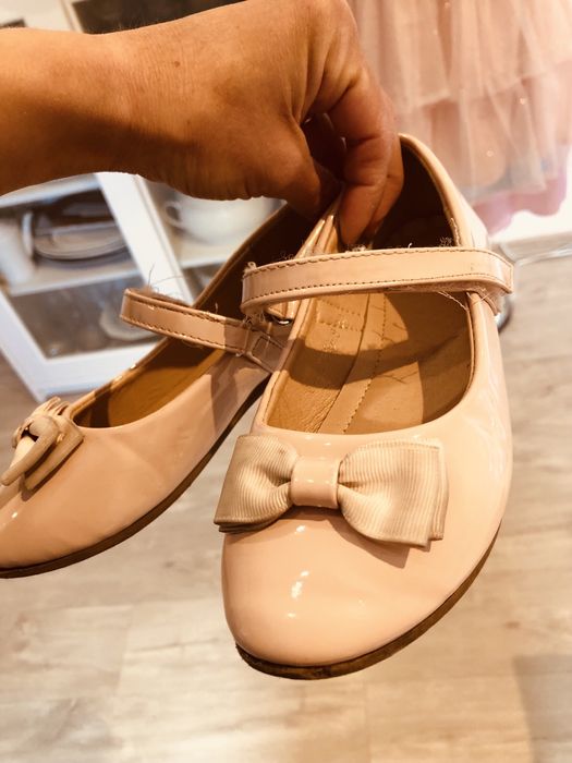 Balerinki buty dla dziewczynki- r. 33  pudrowy róż + gratis