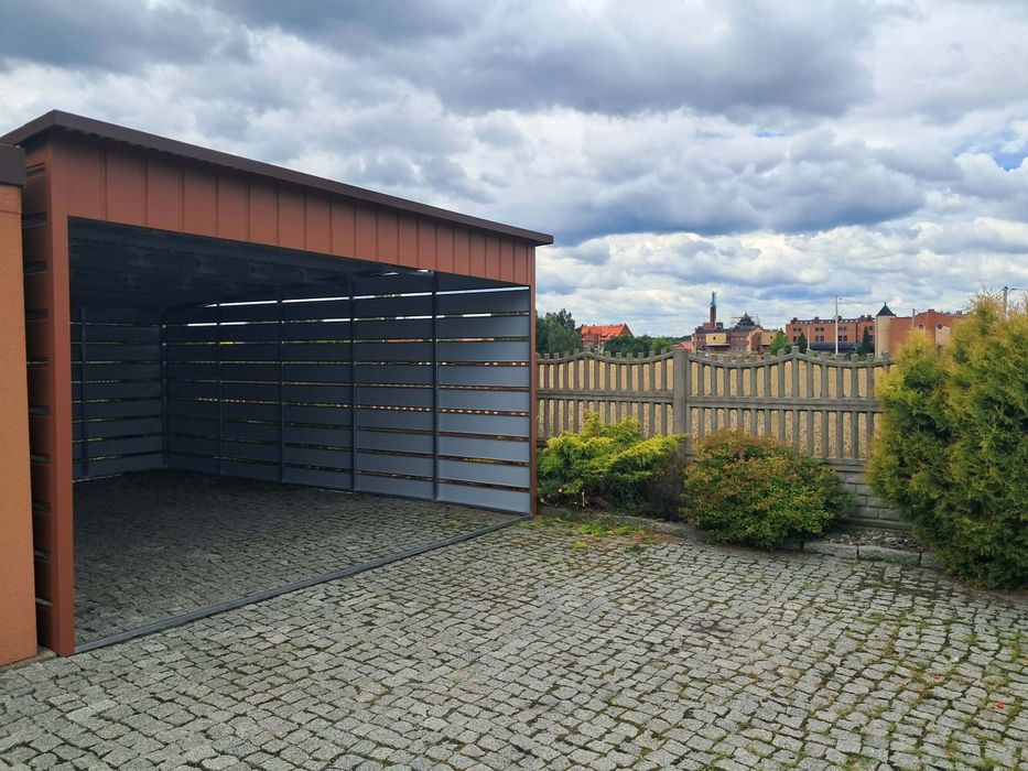 Nowoczesna wiata na auto. Carport klasy premium. Garaż blaszany. Producent.