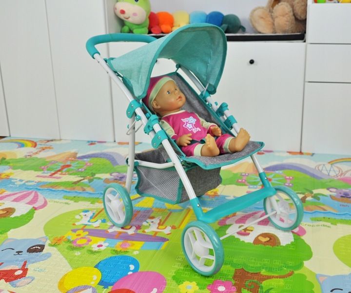 Wózek Dla Lalek Zabawka Spacerówka Składany Natalie Mint Milly Mally