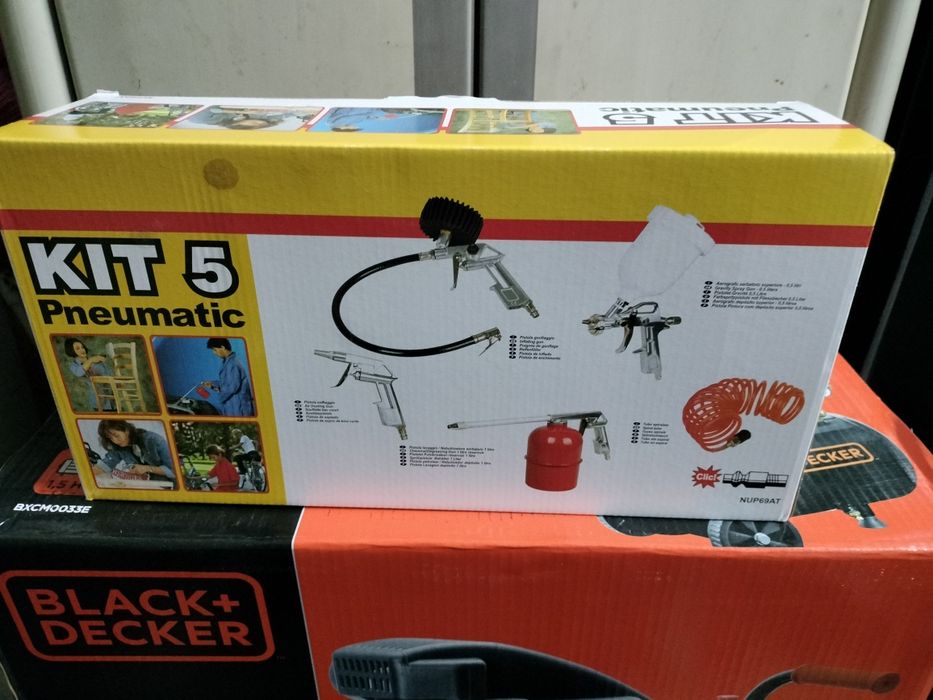 Compressor black Decker+ kit oferta novo