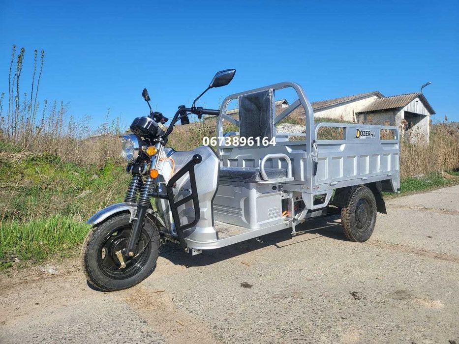 Електроцикл вантажний Dozer Model-3 Дозер 1800W Трицикл Скутер Знижки
