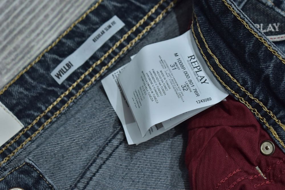 Replay Willbi Regular Slim Fit Jeansy Męskie W31 L32
