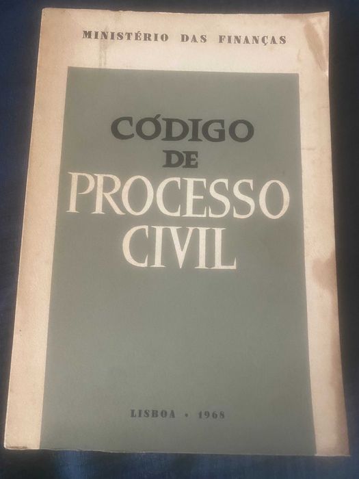 livro codigo de processo civil ministerio das finanças 1968