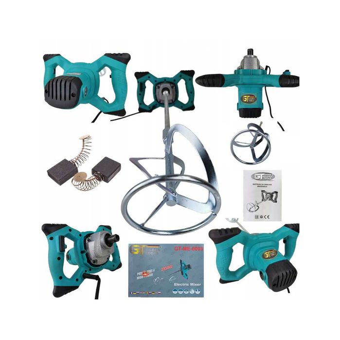 Mieszadło Elektryczne Mieszalnik Mixer Do Zapraw Kleju Farb 2950W