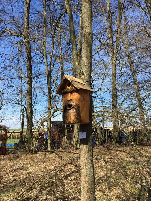 Budka lęgowa dla ptaków – „Bajkowy Dziadek – Podwójny domek”