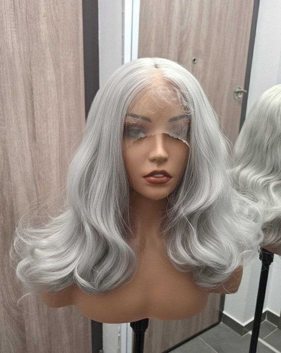 Kręcona peruka blond na koronkowej siatce Lace Front Wig