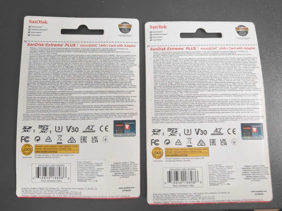 Karta pamięci SanDisk 128 GB Extreme Plus U3 V30 200/90 nowa
