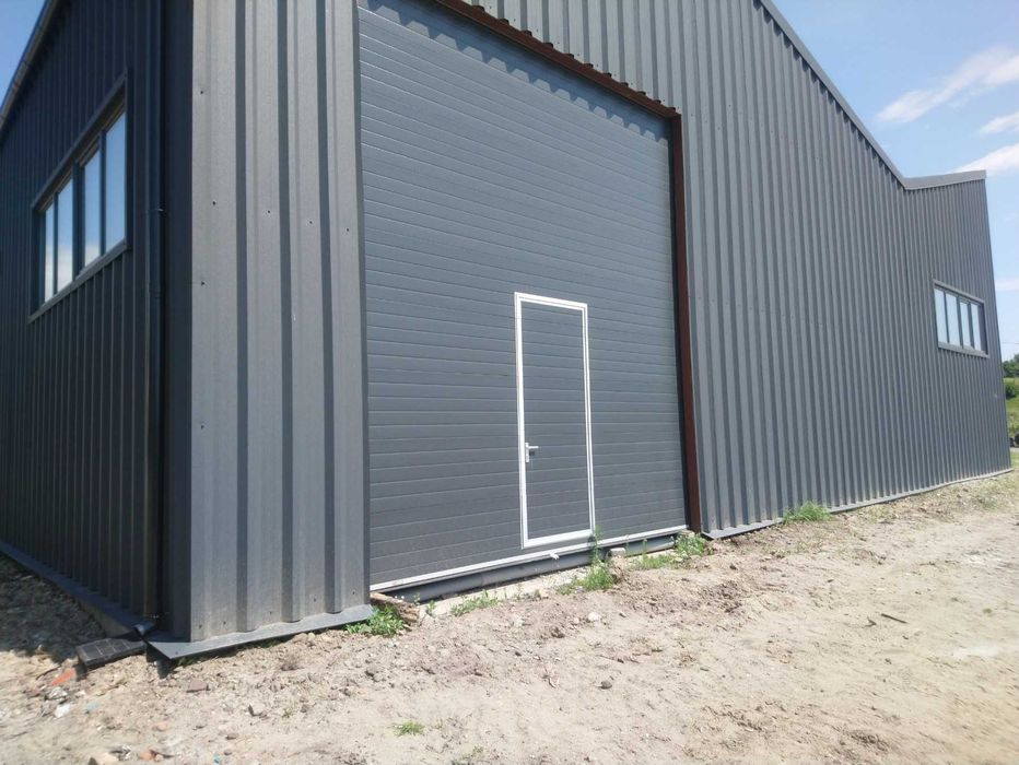 Промислові секційні гаражні ворота автоматизовані (працюємо з ПДВ)