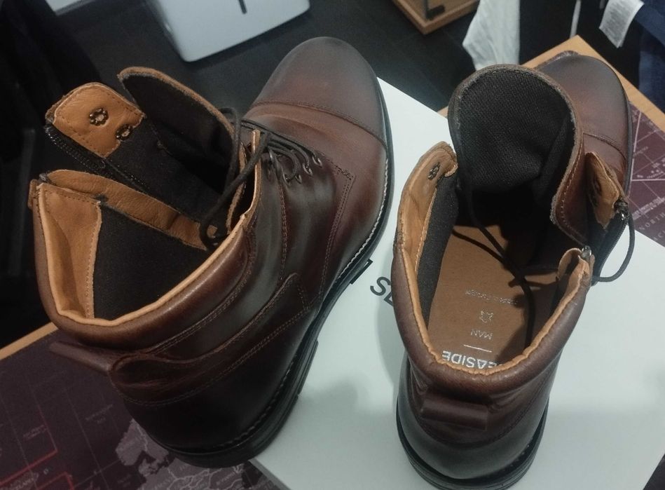 Bota Seaside Em pele cap toe - Fabricado em Portugal - 41