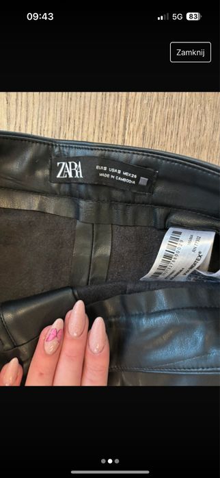 spodnie rurki obcisle czarne eco skora