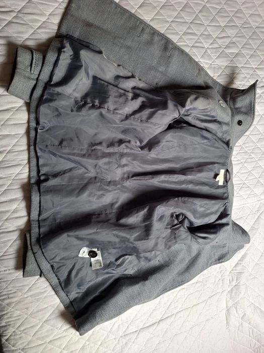 Damski, szary płaszcz H&M, roz 38. Stan idealny.