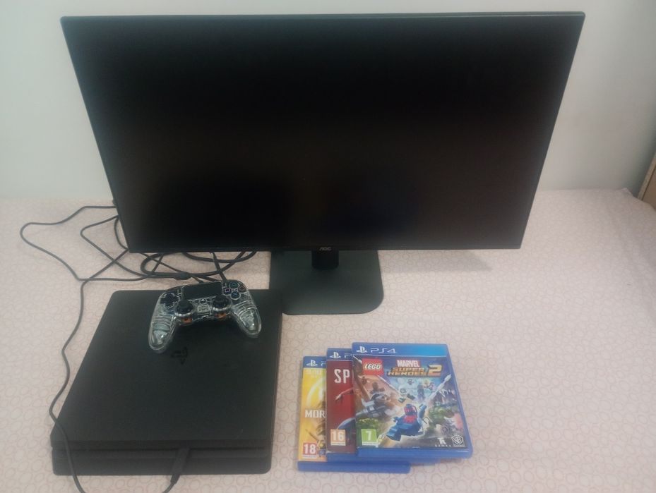 PS4 + monitor + jogos