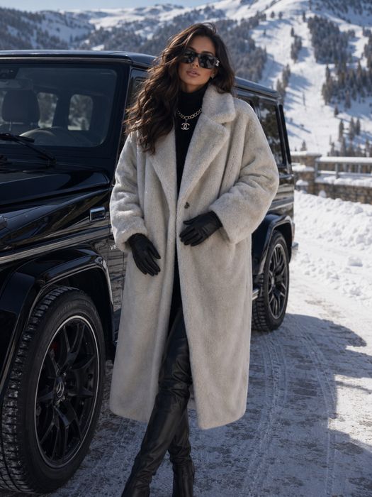 Шуба Zara M сіра
