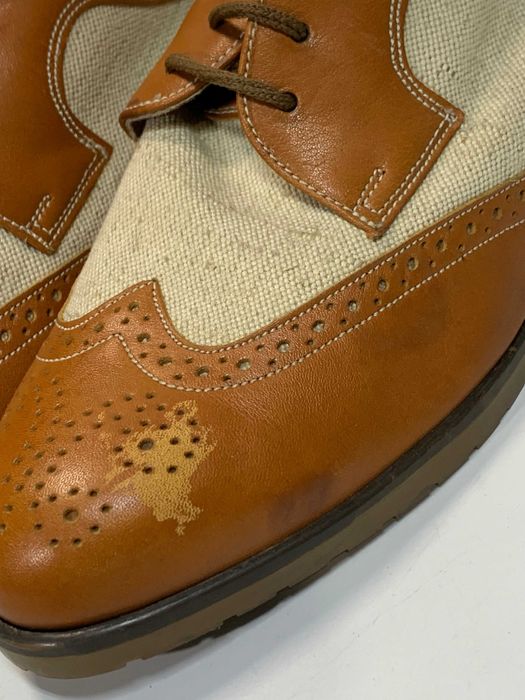 Чоловічі туфлі, броги оксфорді парусин р 43 (28 см.) Уцінка  нове