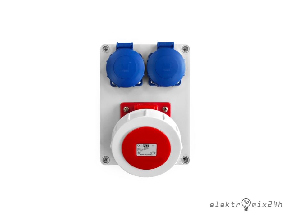 Rozdzielnica hermetyczna skrzynka IP67, gniazda 1x32A 400V 5P | 2x230V