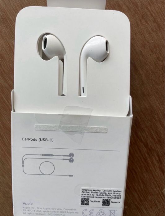 Earpods type-c Apple Дротові навушники наушники таипси USB С