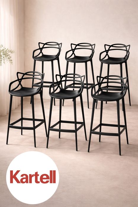 6X Kartell Masters Hoker Barowy Oryginał Design