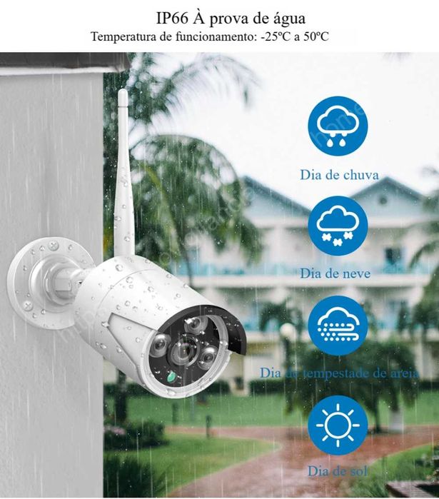 Sistema ‼️ 8 Canais CCTV ‼️ 4 câmaras ‼️ WiFi/Sem Fios ‼️ FullHD