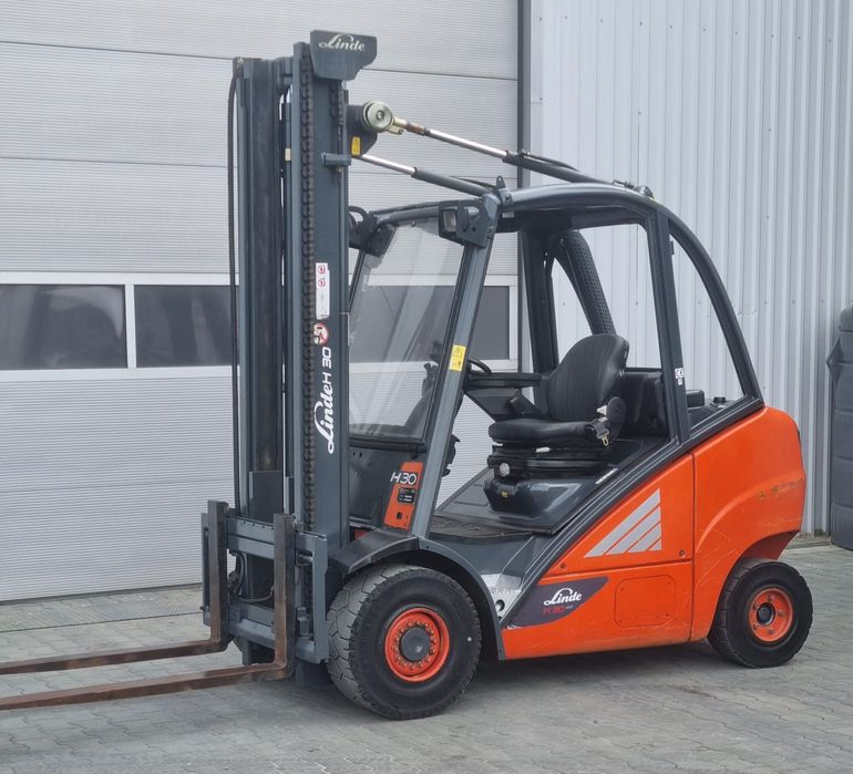 Wózek widłowy LINDE H30D, duplex, przesuw, terenowy, DIESEL