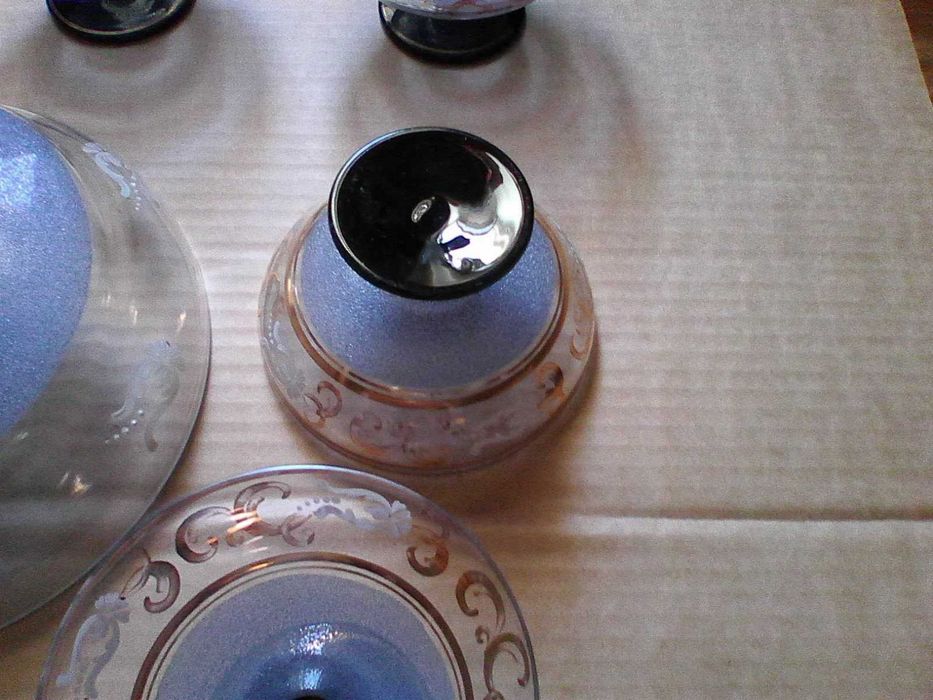 conjunto taça grande e 4 pequenas antigo