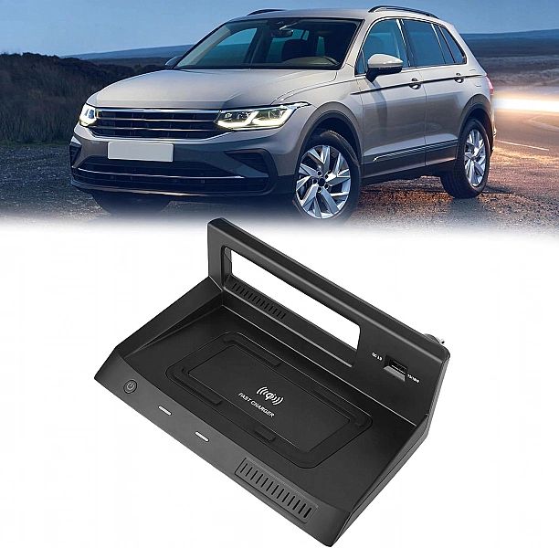 Ładowarka samochodowa indukcyjna QI do telefonu VW Tiguan 2016, 2021 t
