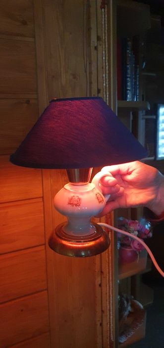 Lampka lampa nocna PRL ZSO Polam Poznań porcelanowa