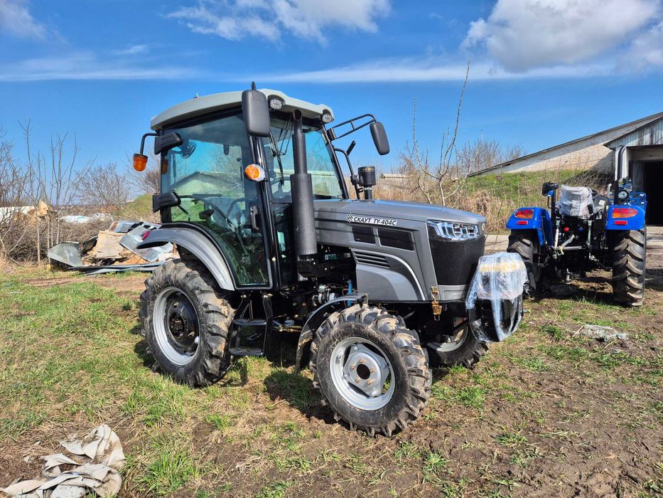 Трактор Скаут ТУ 404С кабина с камерой заднего вида Доставка домой