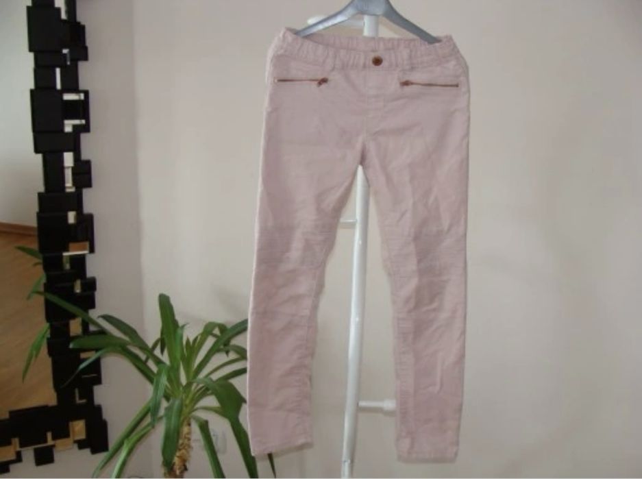 H&M rozowe spodnie tregginsy 134 na 8-9 lat