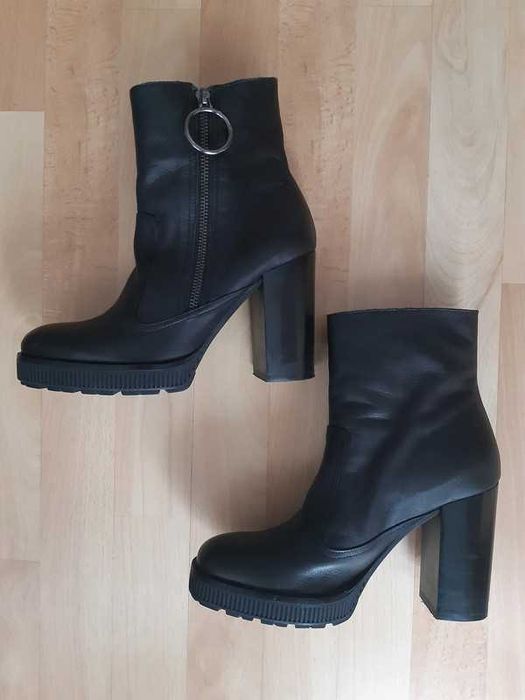ZARA botki roz. 38 skóra!!