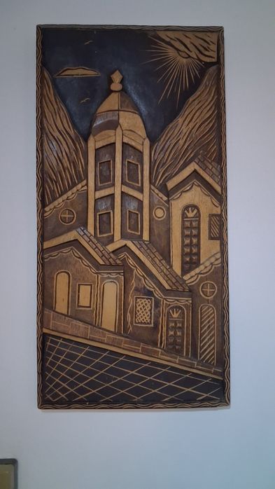 Quadro esculpidol em relevo
