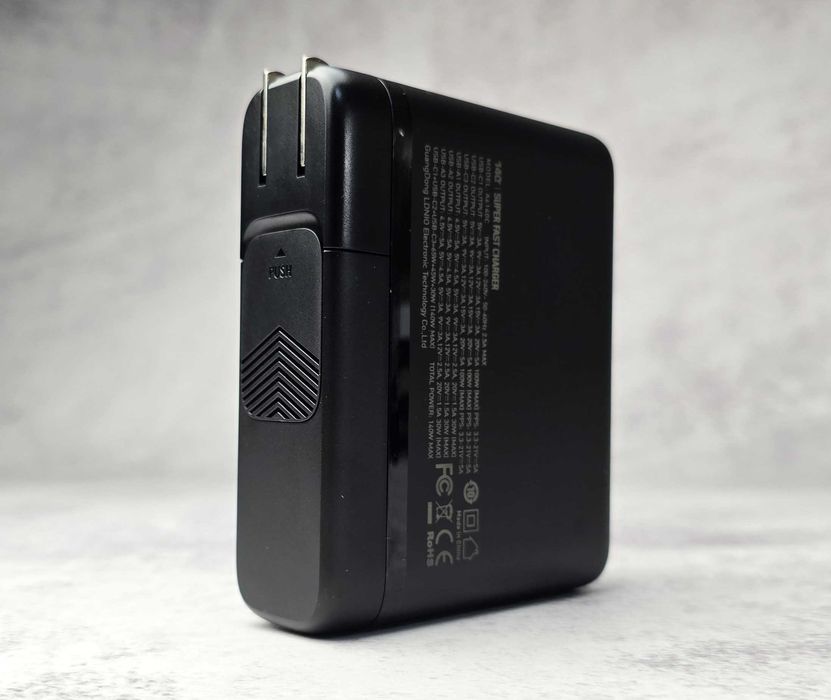 Мережевий зарядний пристрій LDNIO A6140C LED 6xUSB PD3.0 140W QC4.0