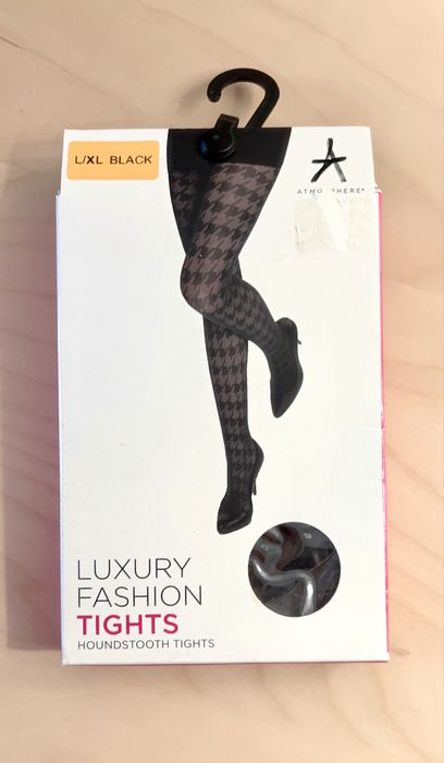 Collants pretas com riscas opacas