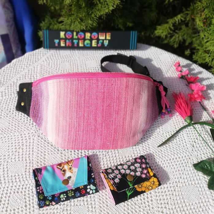 Nerka /Saszetka duża handmade " Malina"