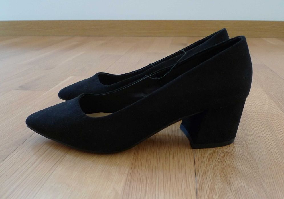 Sapatos pretos com salto de 5cm, 37, Lefties, novos e com etiqueta