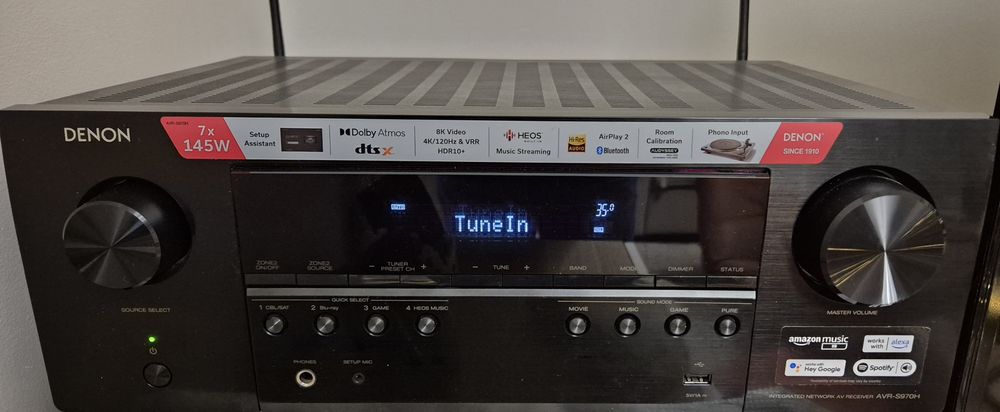 Amplituner Kina Domowego Denon AVR-S970H Amplituner 7.2 z Dolby Atmos