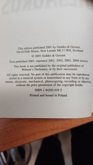 English Thesaurus. Concise Edition. Webster's Reference Library.