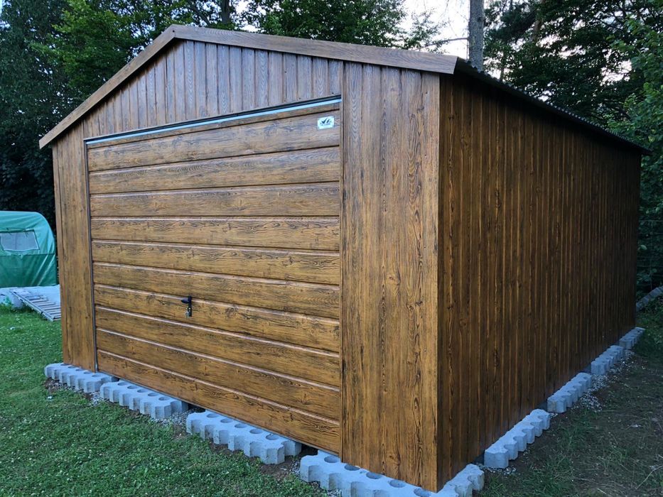 Garaż blaszany 4x5, derwnopodobny, profil zamknięty, PRODUCENT