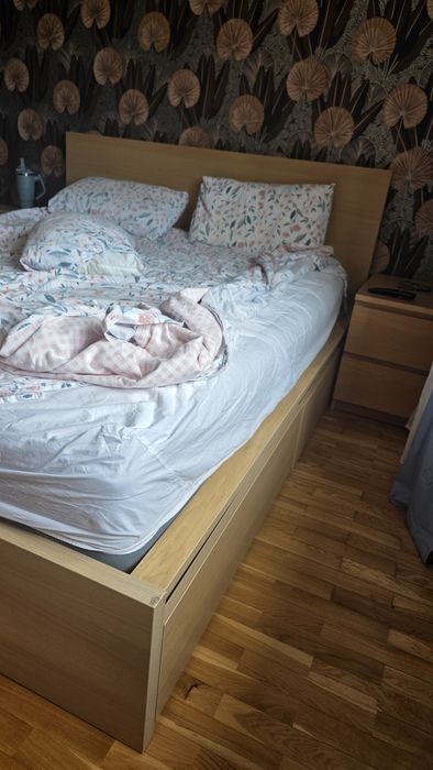 Cama 160x200 MALM IKEA com 4 gavetões