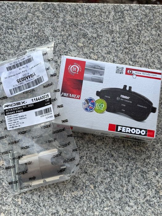 Kit pastilhas FERODO e acessórios para Fiat