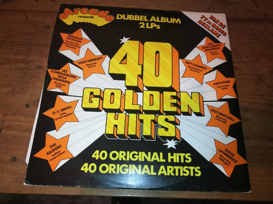 VARIOS - 40 Golden Hits (T Bennett, Mahalia Jackson, J Cash, The Byrds ETC)2XLP