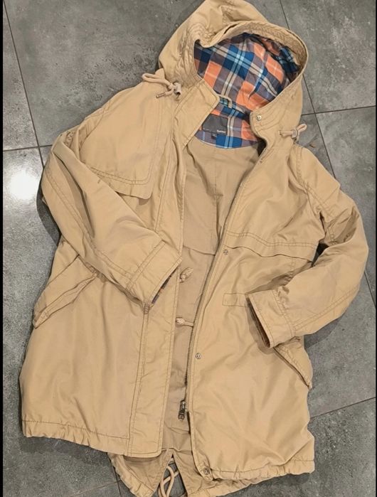 Kurtka, parka damska beżowa rozmiar M