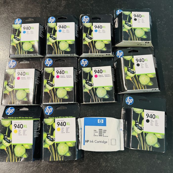 4 konplety tuszy HP 940 xl